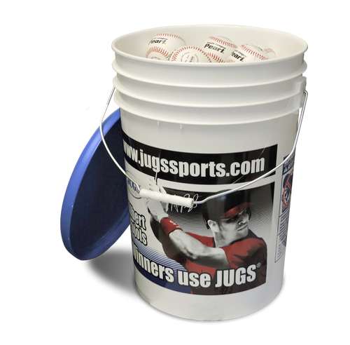 SEAU DE BALLES DE BASEBALL PEARL DE LA LIGUE DES JEUNES (4 DOUZAINES)