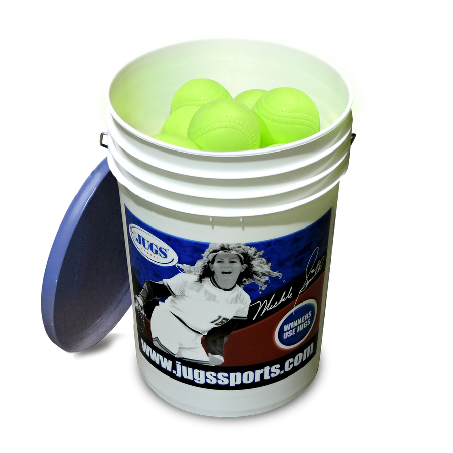 SEAU DE BALLES SOFT À COUTURE JAUNE