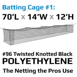 #1 STANDARD NET #96 BLACK POLYETHYLENE