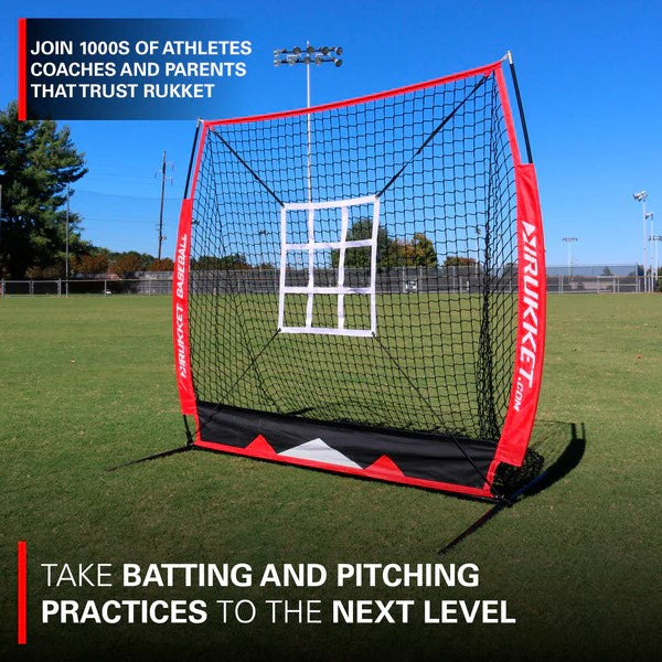5x5 Baseball / Softball Net w/ Strike Zone Target