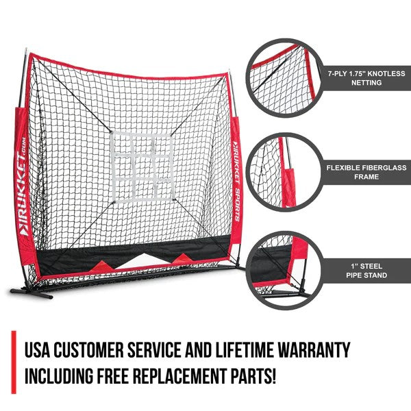 5x5 Baseball / Softball Net w/ Strike Zone Target