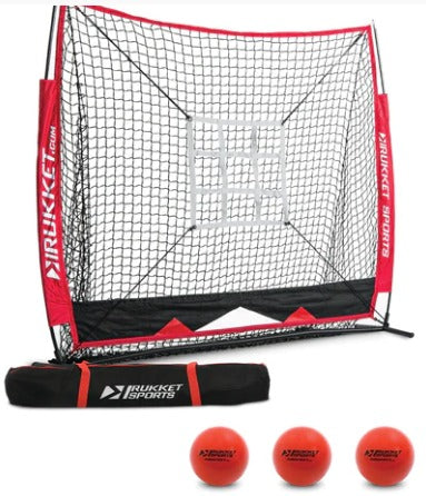 5x5 Baseball / Softball Net w/ Strike Zone Target
