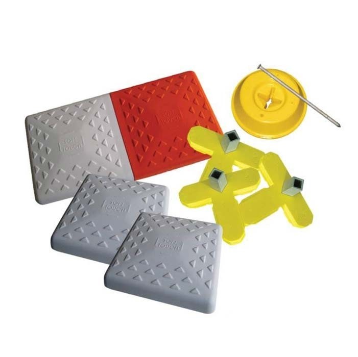 15" C SERIES DOUBLE FIRST BASE - 2ND & 3RD BASE WITH CONVERTIBLE TEES - DISK AND SPIKE