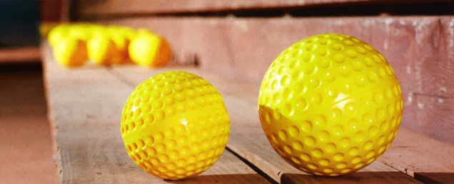 Boules alvéolées jaunes Iron Mike (par douzaine)