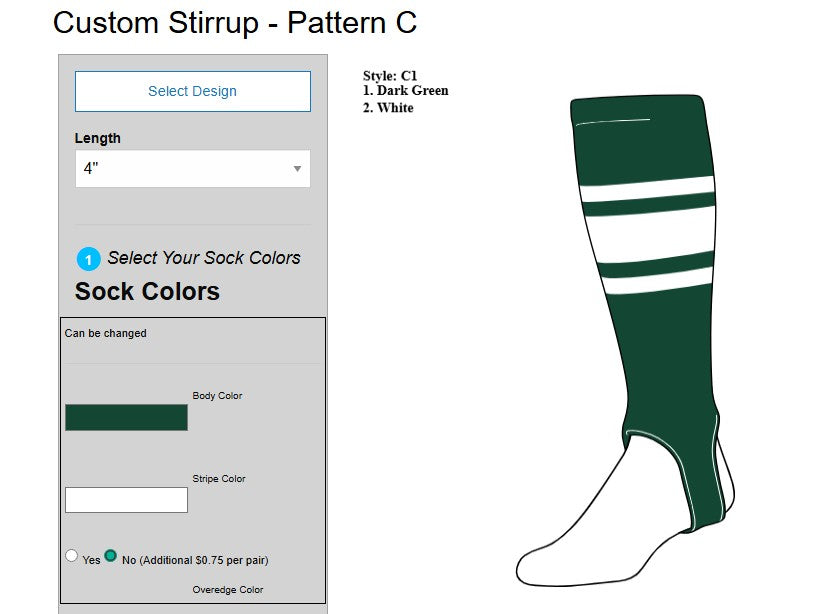 Custom Intermediate Stirrup Pattern C