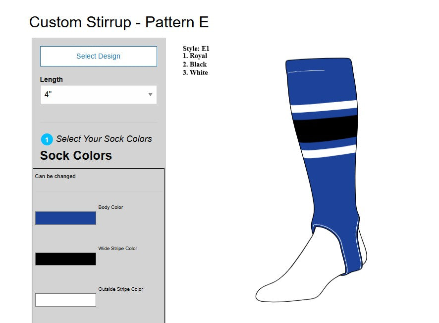 Adult Stirrup 7" - Pattern E (300E)