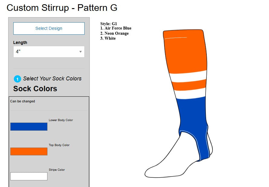 Custom Adult Stirrup  - Pattern G