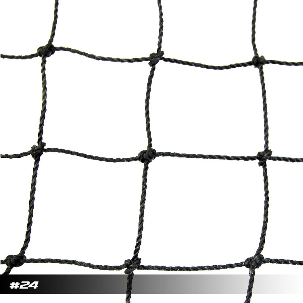 Filet de cage de frappeur en polyéthylène torsadé #84 de 4,0 mm (filet uniquement)