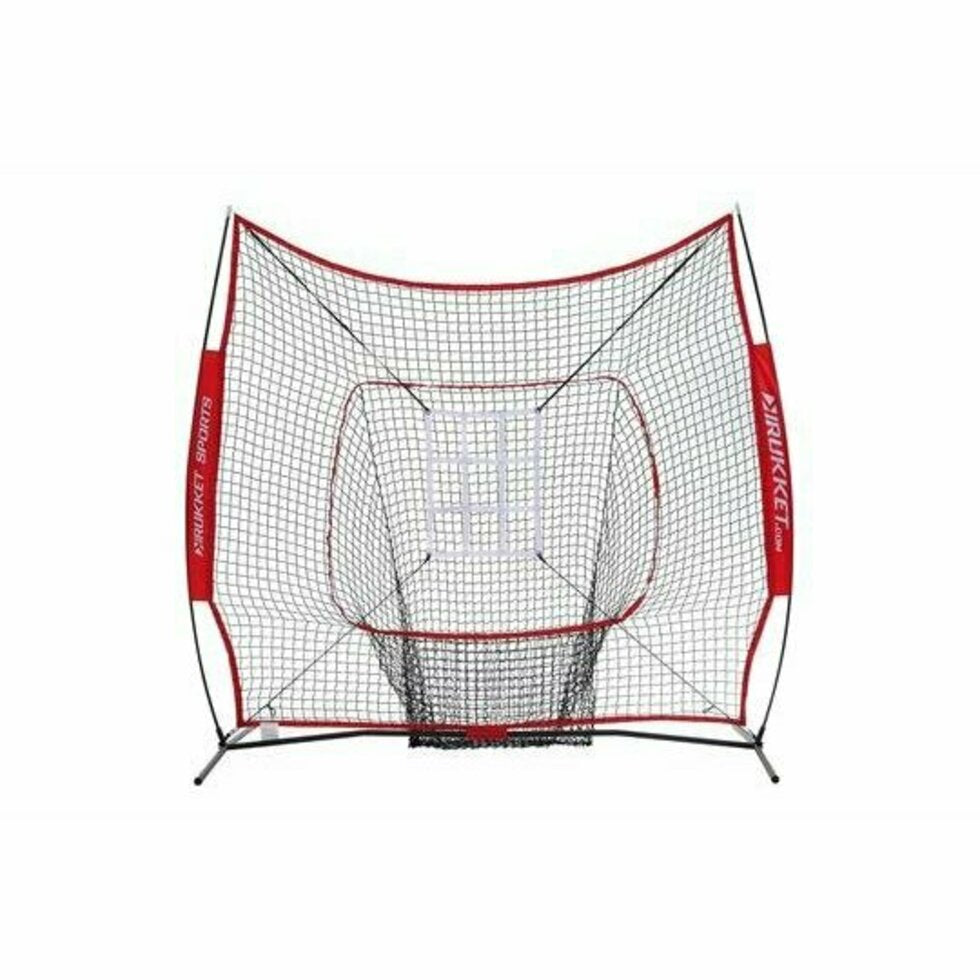 Rukket 7x7 Baseball & Softball Net with Adjustable Neon Strike-Zone Target