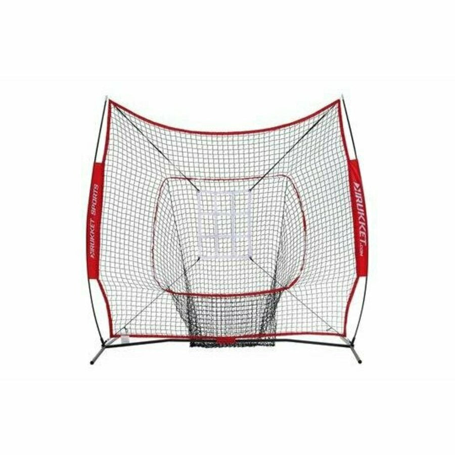 Rukket 7x7 Baseball & Softball Net with Adjustable Neon Strike-Zone Target