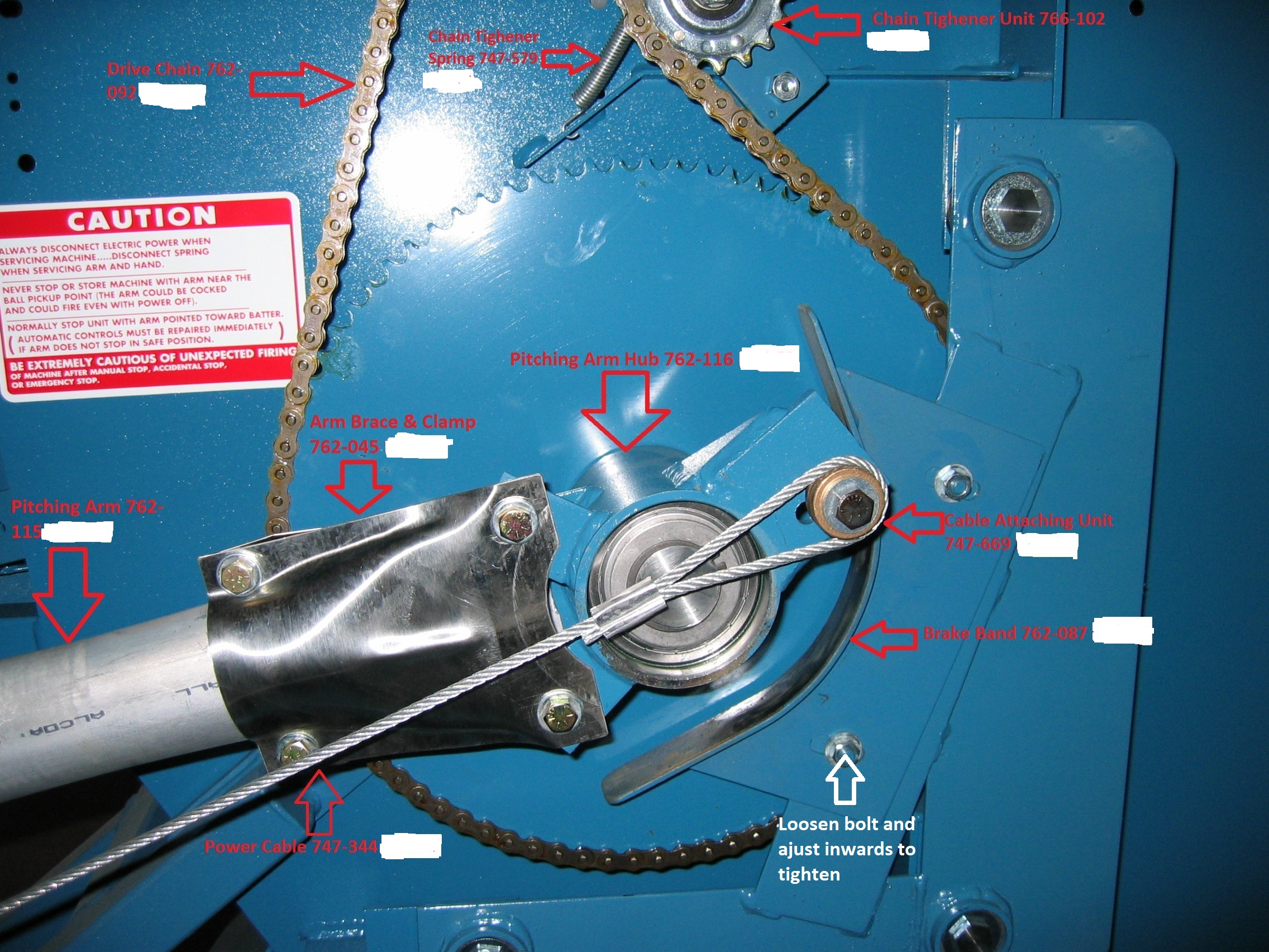 Chain Tightener Unit w/Spring MA-4 - MA-5 -MDL-2