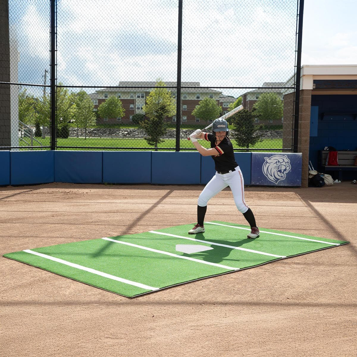 ProMounds Batting Mat Pro with INLAID PLATE 12' x 7'