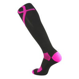 Aware Side breast Cancer Ribbon Over The Calf