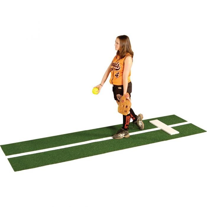 Softball Pitching Mat w/ Power Stride Line