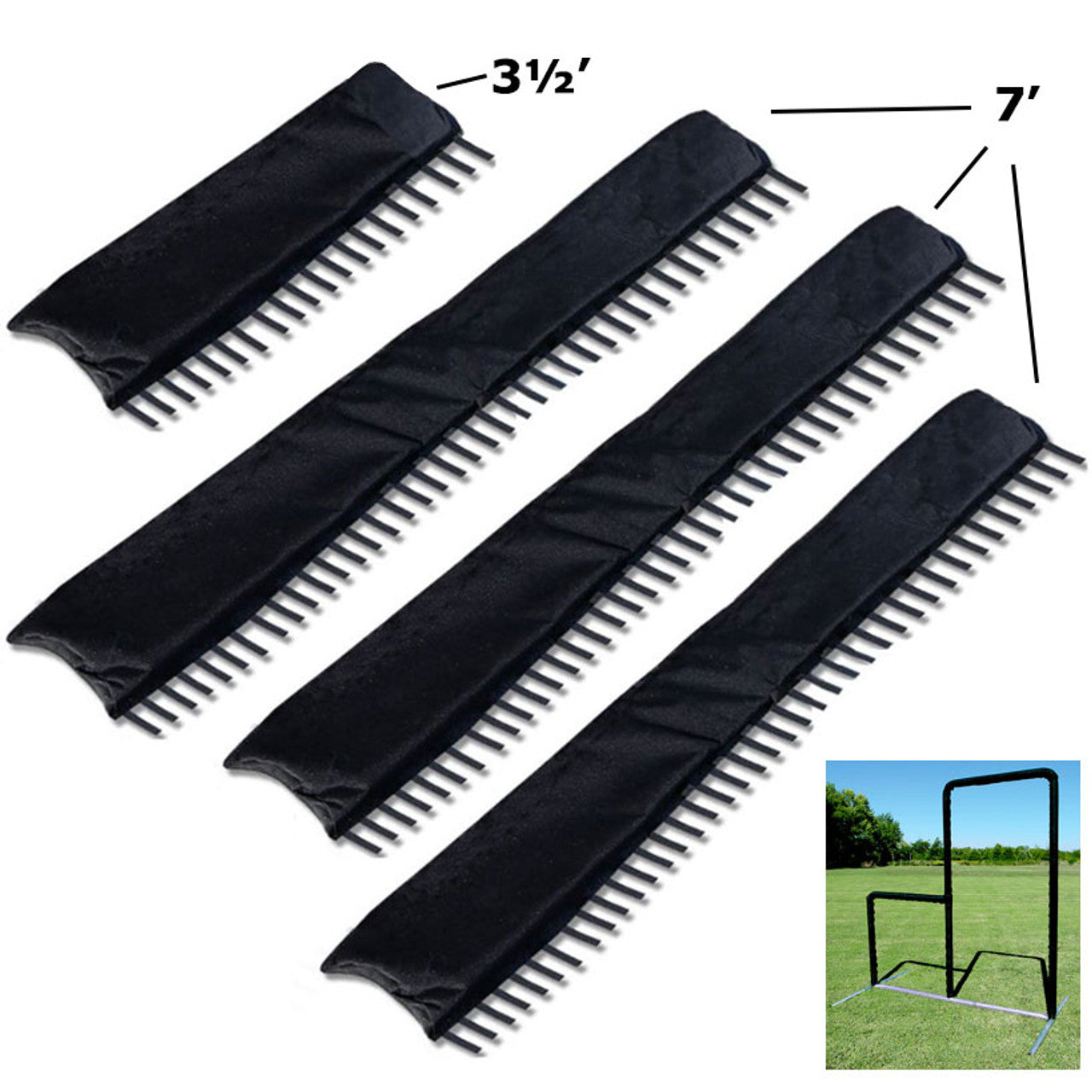 Rembourrage du cadre (1 pièce de 3 ½' et 3 pièces de 7' de long)