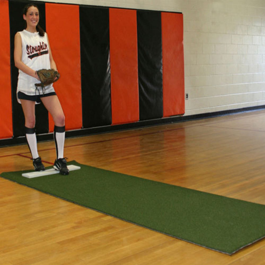 Softball Pitching Mat-non skid back