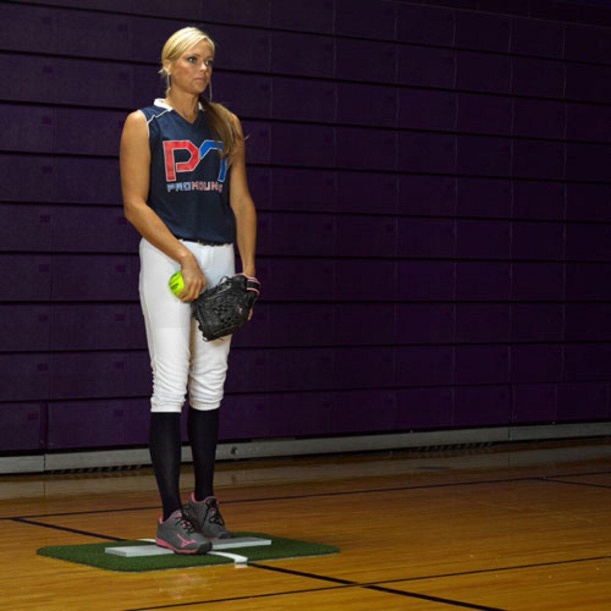 Mini-tapis de lancer de softball Jennie Finch avec Powerline