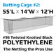 #2 SOFTBALL NET #42 BLACK POLYETHYLENE, W/A0010, N8060