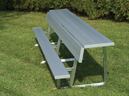 Banc d'équipe portable avec dossier et étagère