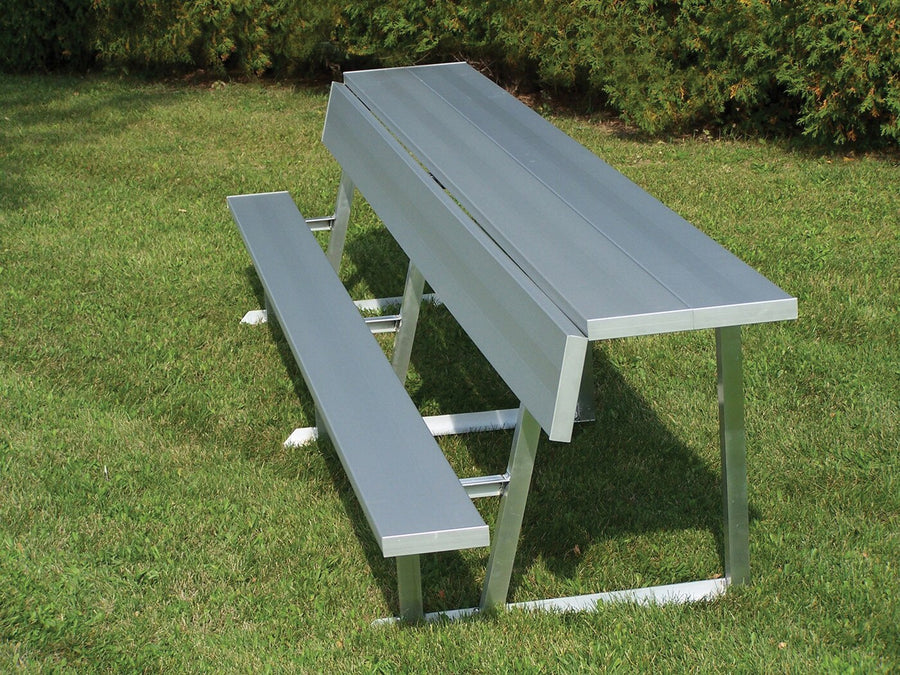 Banc d'équipe portable avec dossier et étagère