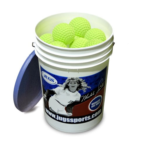 SEAU DE BALLES SOFT À FOSSES JAUNES