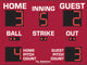 BASEBALL SCOREBOARD 6'X8'; w/ Pitch Count (additional height)