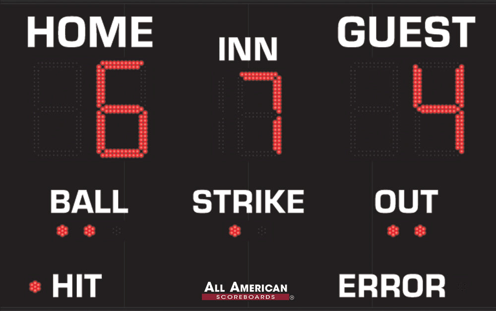 BA9082 - 5'x8' Scoreboard With Hit/Error Indicators