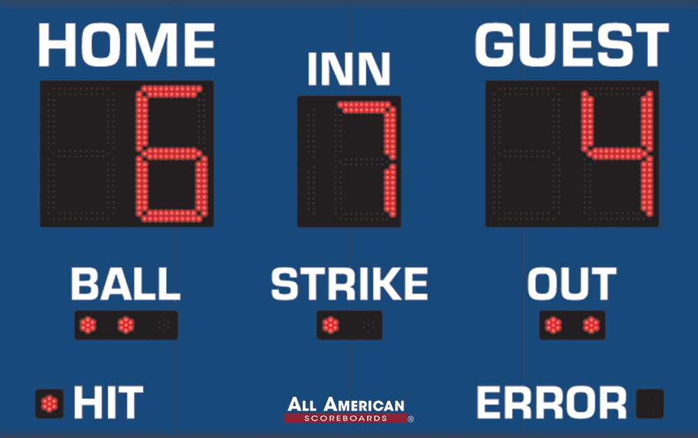 BA9082 - 5'x8' Scoreboard With Hit/Error Indicators