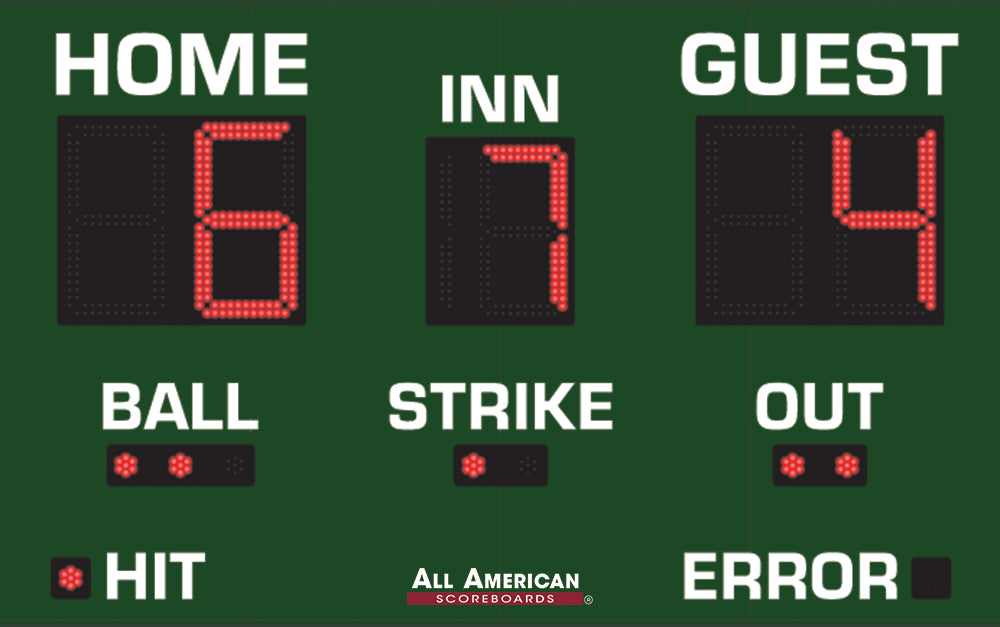 BA9082 - 5'x8' Scoreboard With Hit/Error Indicators