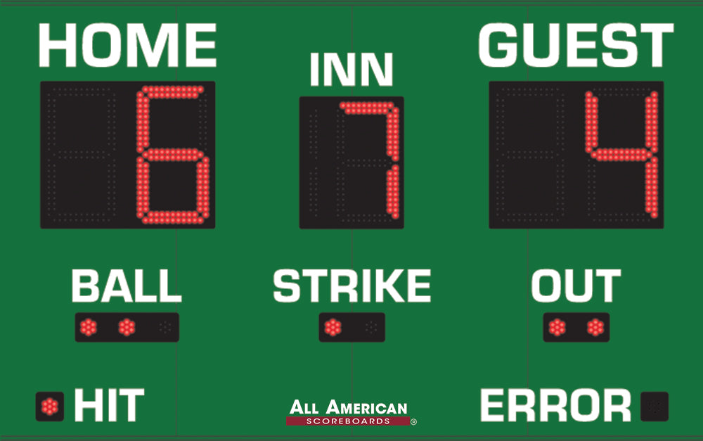 BA9082 - 5'x8' Scoreboard With Hit/Error Indicators