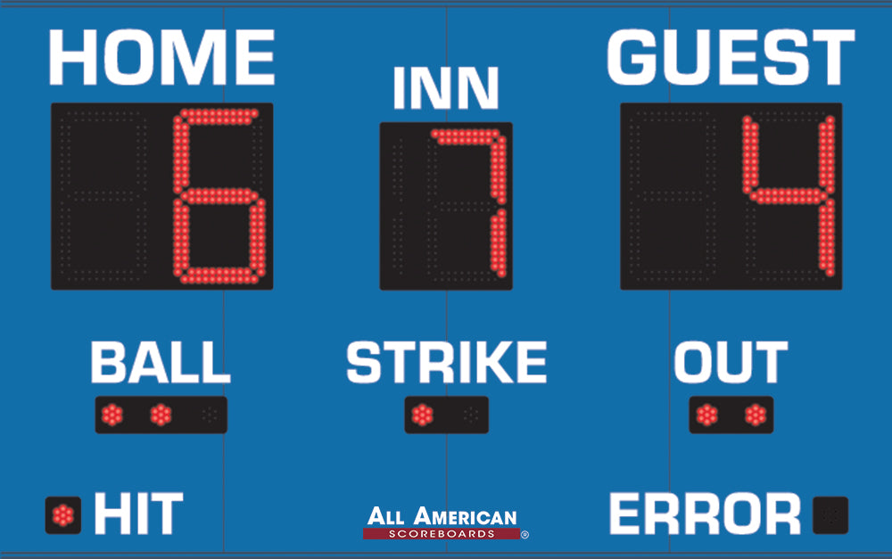 BA9082 - 5'x8' Scoreboard With Hit/Error Indicators