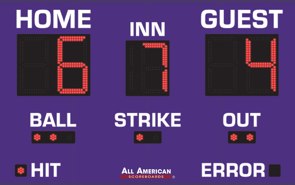 BA9082 - 5'x8' Scoreboard With Hit/Error Indicators