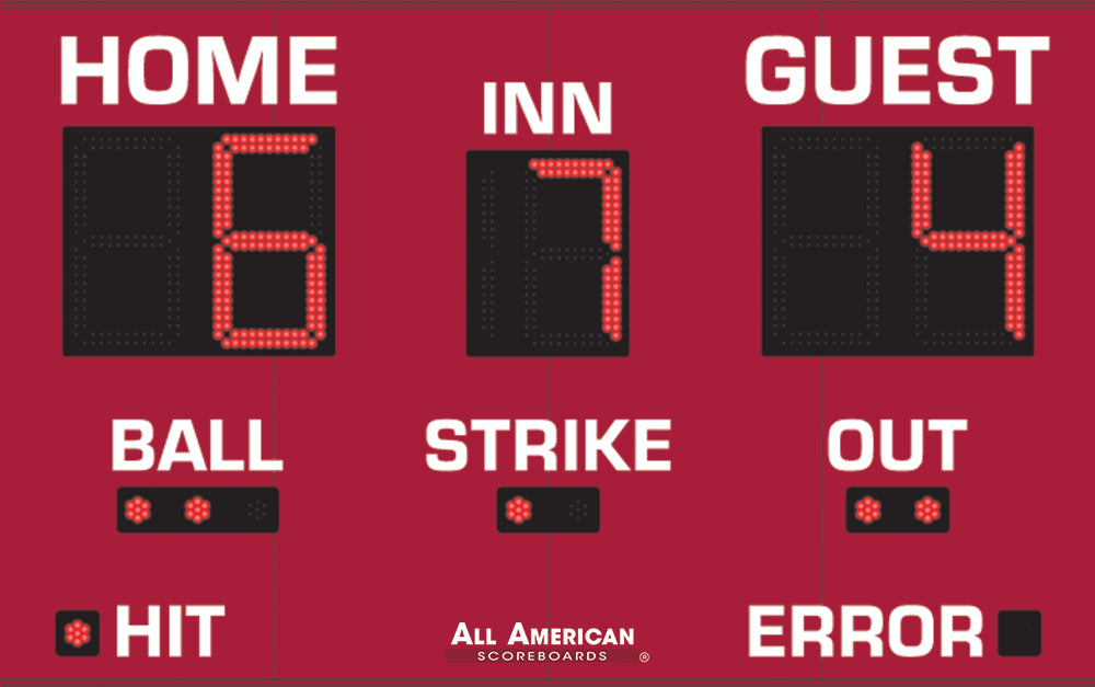 BA9082 - 5'x8' Scoreboard With Hit/Error Indicators