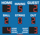BA9086PC - 7'x8' Scoreboard With Pitch Count