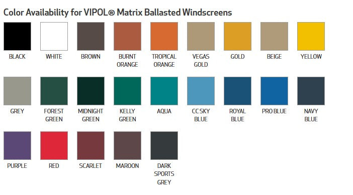 Aer-Flo Tuffy Ballasted Windscreen, 6'H x 5'W