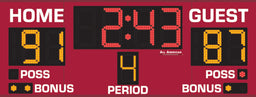 BASKETBALL SCOREBOARD 2'x6' 9000 SERIES Basic