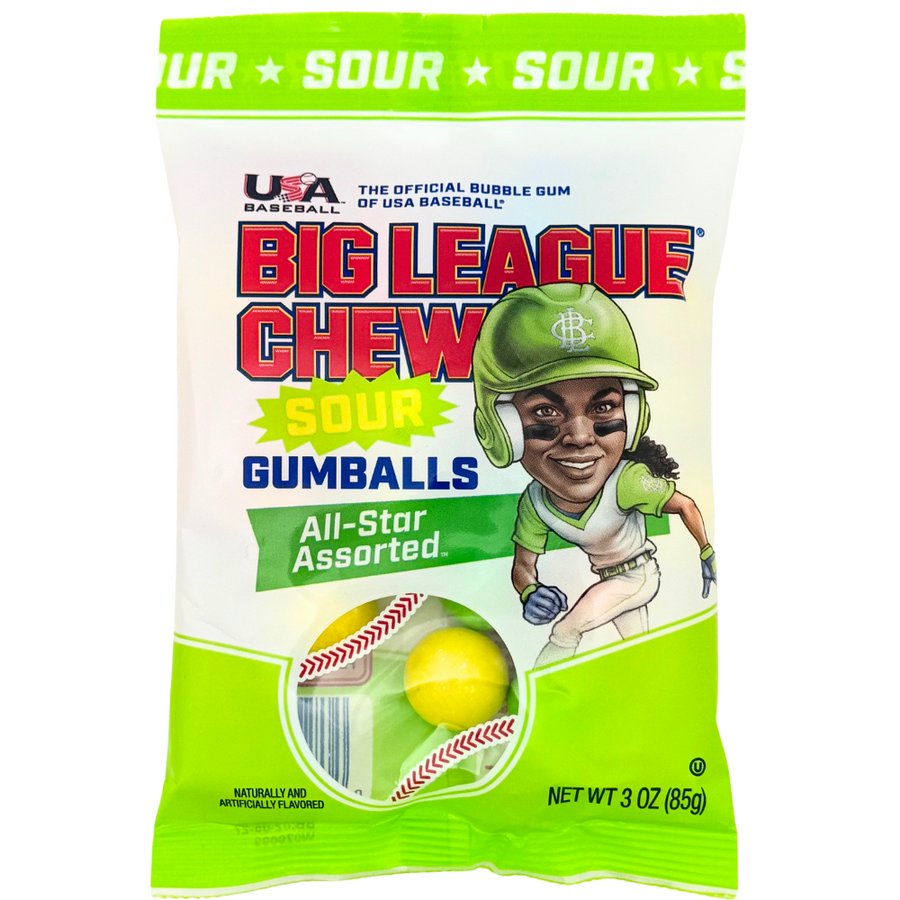 Big League Chew Sour 3oz Peg Bag - 12 CT.