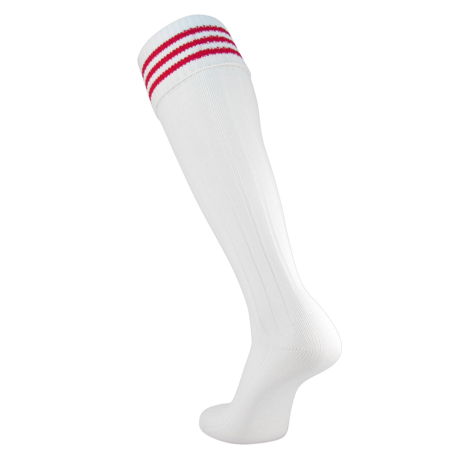 Bas de football en nylon à 3 bandes Euro au-dessus du mollet
