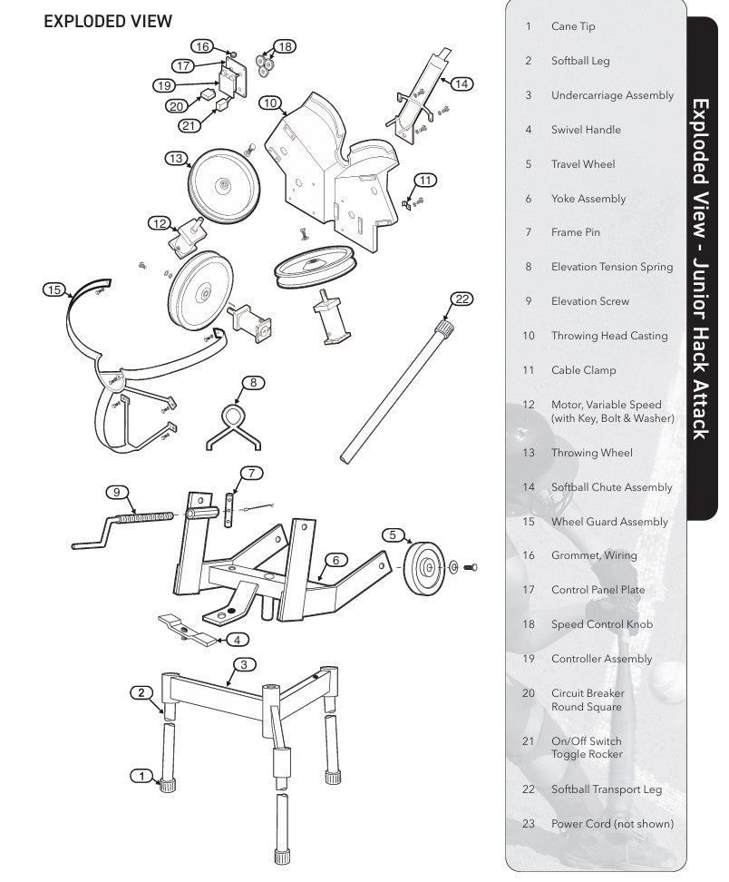 Frame Pin .5” X 3” (JB, JS) - Baseball and Softball Junior Hack