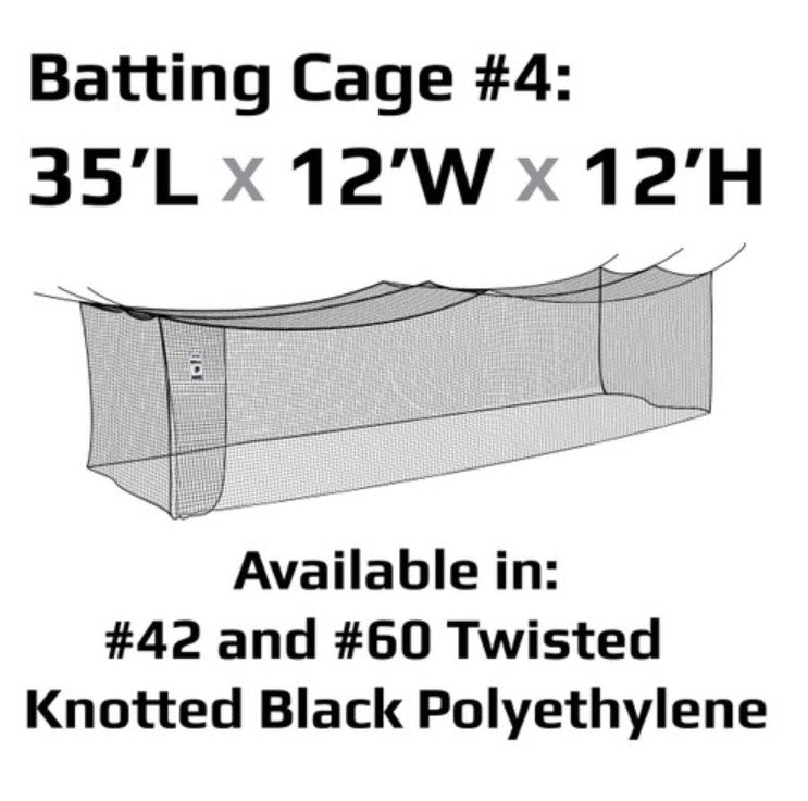 NOUVEAU FILET DE CAGE À LANCEMENT COURT #42 EN POLYÉTHYLÈNE NOIR