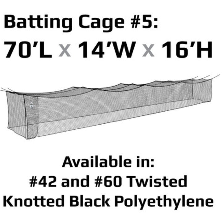 #5 COMBINATION NET #60 BLACK POLYETHYLENE