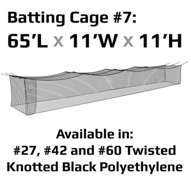 #7 BACKYARD NET #42 BLACK POLYETHYLENE, W/A0010, N8060
