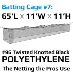 #7 BACKYARD NET #96 BLACK POLYETHYLENE