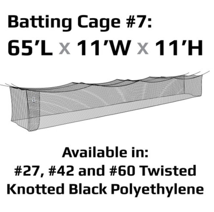 #7 BACKYARD NET #27 BLACK POLYETHYLENE, W/A0010, N8060