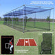 Cadre complet commercial de luxe de 70 pi, filet de cage de frappeur commercial n° 45 de 70 x 14 x 12 po, filet en L n° 84 de 7 x 4 po et cadre commercial, butée en vinyle de 5 x 7 po avec image du frappeur et tapis de plaque d'accueil Pro 6 x 12 po