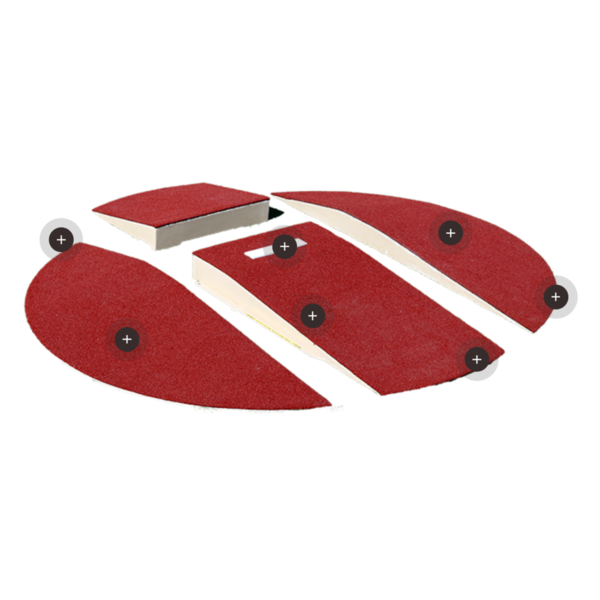 Monticule de lancer portable en fibre de verre TPM pour jeunes